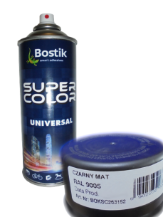 SUPER COLOR LAKIER UNI (9005) 400ML CZARNY MAT DB