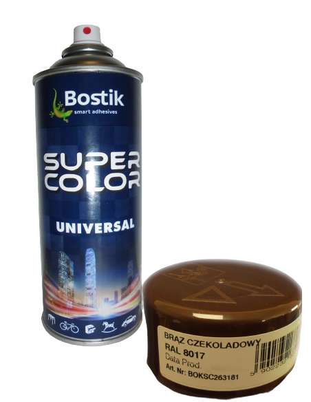 SUPER COLOR LAKIER UNI (8017) 400ML BRĄZOWY DB