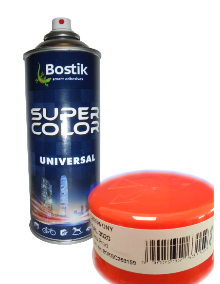 SUPER COLOR LAKIER UNI (3020) 400ML CZERWONY DB