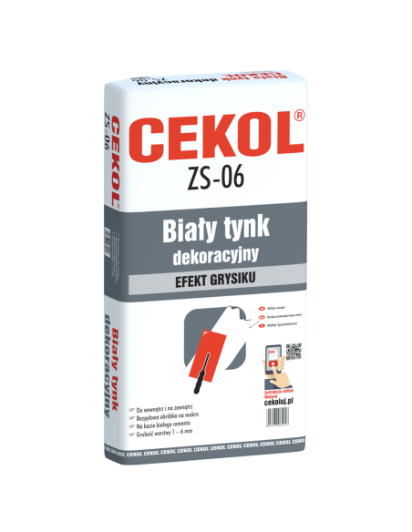 CEKOL ZS-06 BIAŁY TYNK DEKORACYJNY 5KG