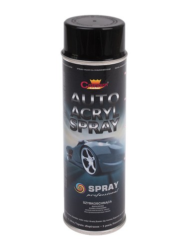 CHAMPION SPRAY AUTO ACRYL 500MLCZARNY POŁ.