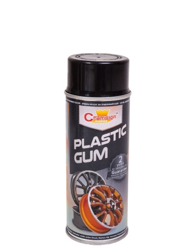 CHAMPION SPRAY PLATIC GUM 400ML 9005 CZARNY