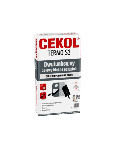 CEKOL TERMO-S2 5KG DWUFUNKC. ŻEL. KLEJ DO OCIEPLEŃ