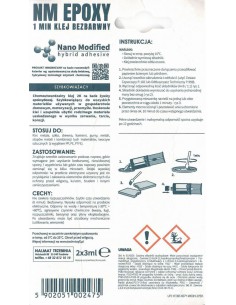 E-475 KLEJ EPOKSYDOWY 1 MIN. BEZBARWNY 2x3ML